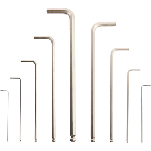 Extra-Long Magnetic Ball Nose Hex Key Set JMHK-9ML, 9 Pcs., Metric Superchem Industries