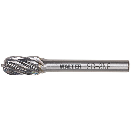 Fraise double au carbure avec tige cylindrique &agrave; pointe ronde, 1/2" dia., 1" profondeur de la coupe Superchem Industries