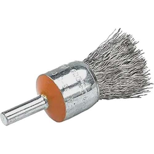 Brosses mont&eacute;es &agrave; fils cr&ecirc;p&eacute;s, 1/2", Fils 0,02", Tige 1/4" Superchem Industries