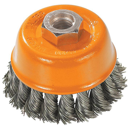 Knot-Twisted Wire Cup Brush, 3" Dia. x M14 Arbor Superchem Industries