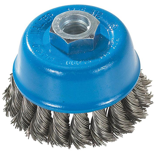 Knot-Twisted Wire Cup Brush, 3" Dia. x M14 Arbor Superchem Industries