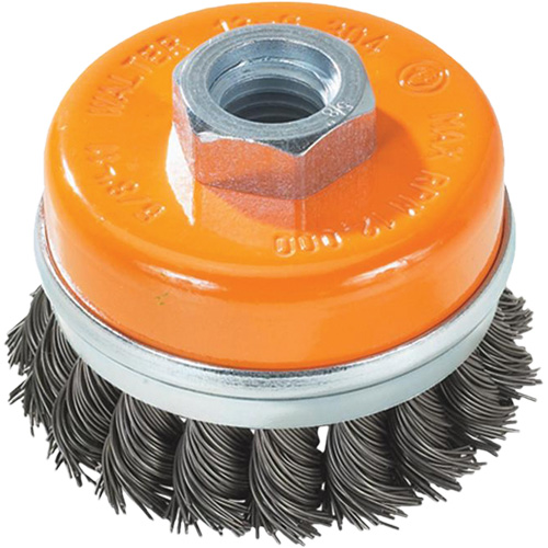 Brosse &agrave; fils nou&eacute;s torsad&eacute;s, 5" dia. x 5/8"-11 arbre Superchem Industries