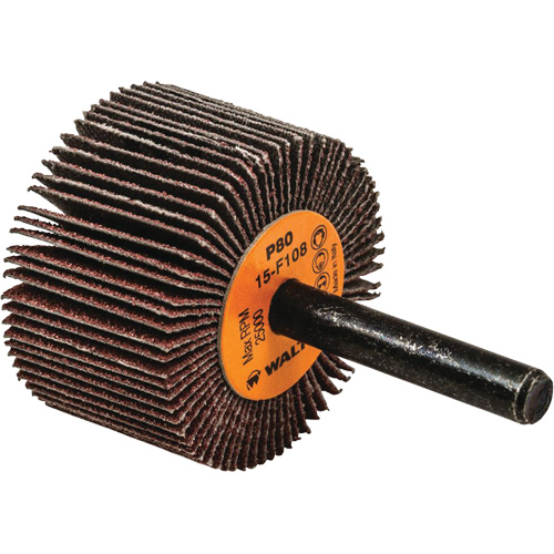 Flap Wheels-Coolcut Flap Wheels, Aluminum Oxide, 80 Grit, 1-1/2" x 1" x 1/4" Superchem Industries