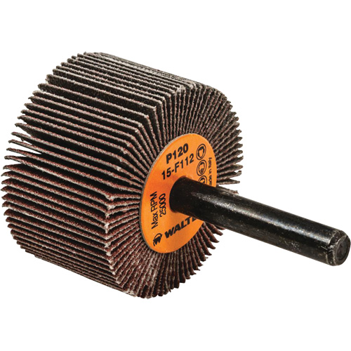 Flap Wheels-Coolcut Flap Wheels, Aluminum Oxide, 120 Grit, 1-1/2" x 1" x 1/4" Superchem Industries