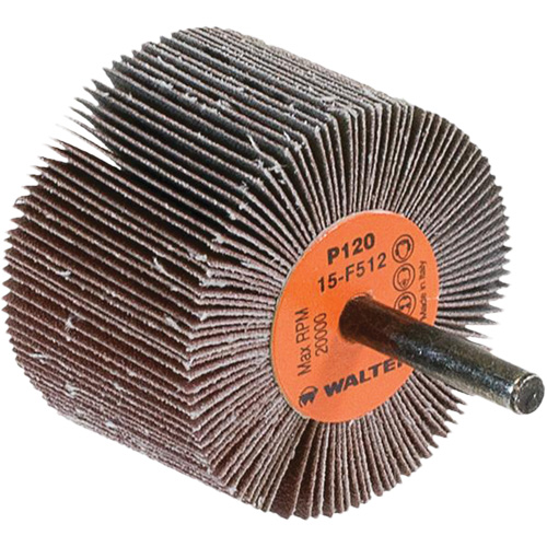 Flap Wheels-Coolcut Flap Wheels, Aluminum Oxide, 120 Grit, 2-1/2" x 1-1/2" x 1/4" Superchem Industries
