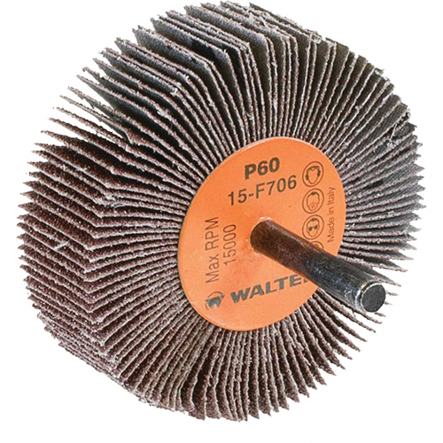 Flap Wheels-Coolcut Flap Wheels, Aluminum Oxide, 60 Grit, 3" x 1" x 1/4" Superchem Industries