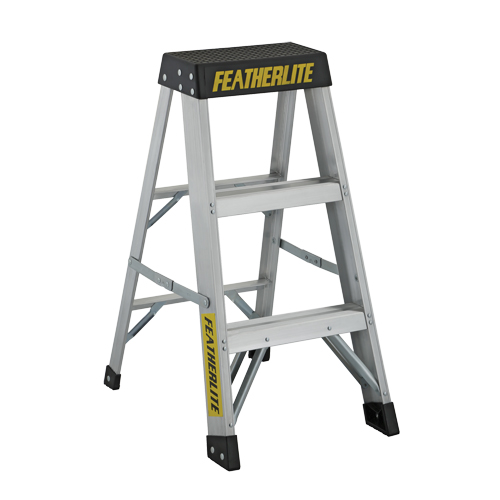 Industrial Extra Heavy-Duty Step Stool/Ladders, 3', Aluminum, 300 lbs. Capacity, Type 1A Superchem Industries