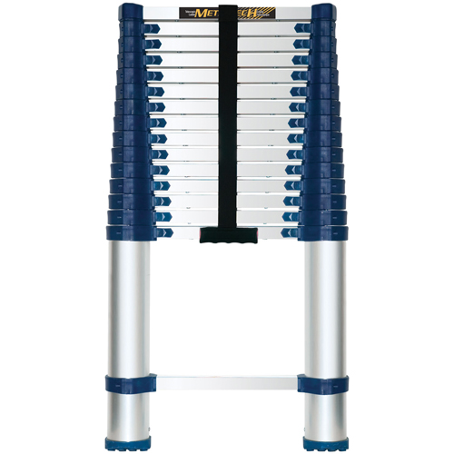 Telescopic Ladder, 3' - 15.5', Aluminum, 250 lbs. Capacity, Type 1 Superchem Industries
