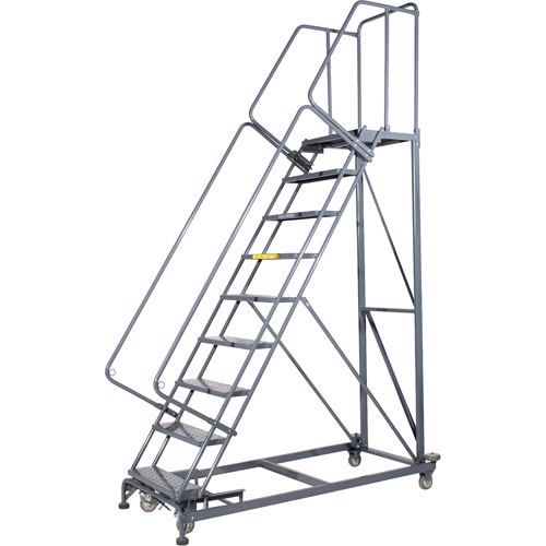 &eacute;chelles roulantes Monster, 11 marches, Largeur de la marche 24", Hauteur de la plateforme 110", Acier Superchem Industries