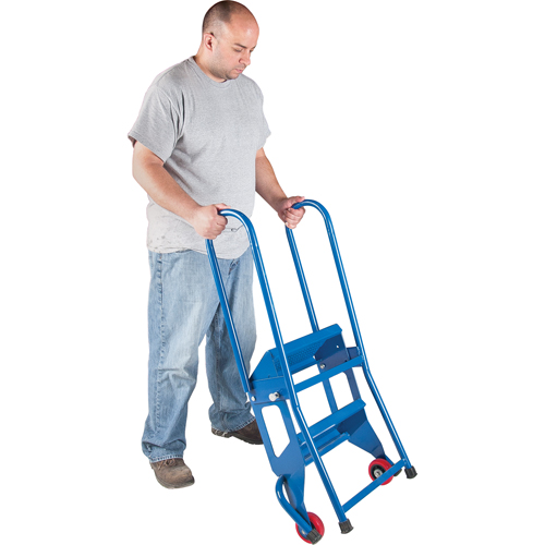 &eacute;chelle pliante portative, 3 marches, Perfor&eacute;, Hauteur 30" Superchem Industries
