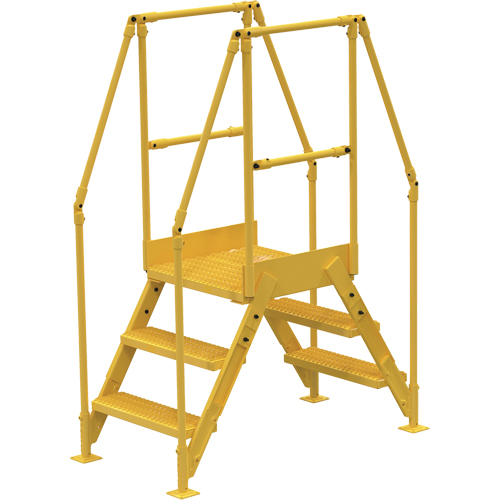 Crossover Ladder, 66-1/2" Overall Span, 30" H x 36" D, 24" Step Width Superchem Industries