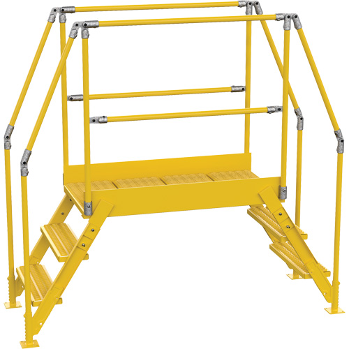 Crossover Ladder, 90-1/2" Overall Span, 30" H x 60" D, 24" Step Width Superchem Industries