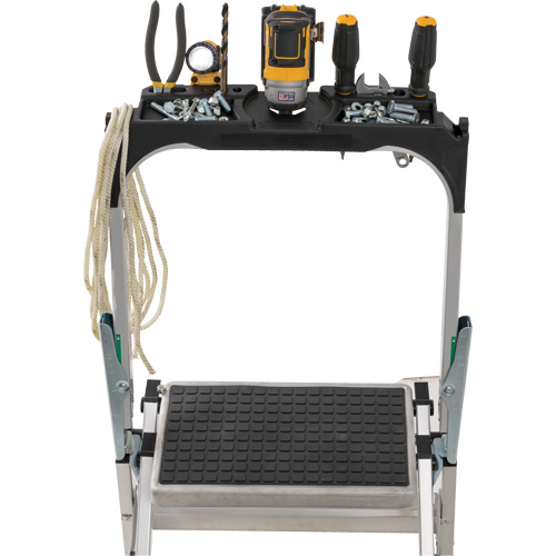 &eacute;chelle escabeau avec roues pivotantes, 2 marches, 23" x 21" x Hauteur 34,50" Superchem Industries