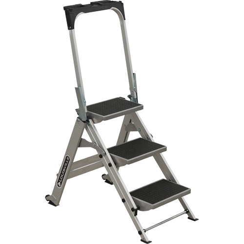 Tilt & Roll Step Stool Ladder, 3 Steps, 34" x 22" x 50.75" High Superchem Industries