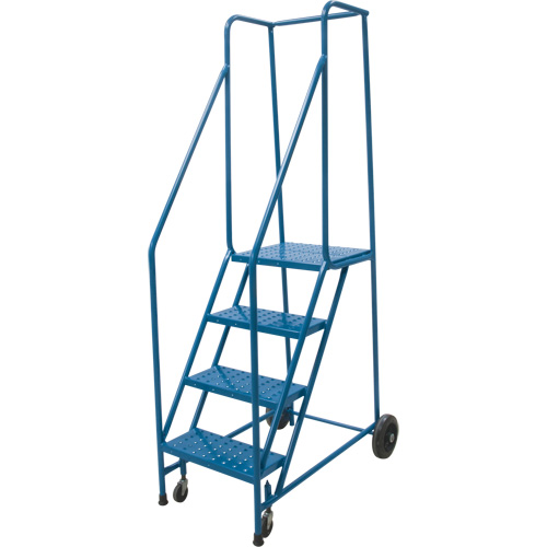 Escabeau roulant, 4 marches, Largeur de la marche 18", Hauteur de la plateforme 37", Acier Superchem Industries