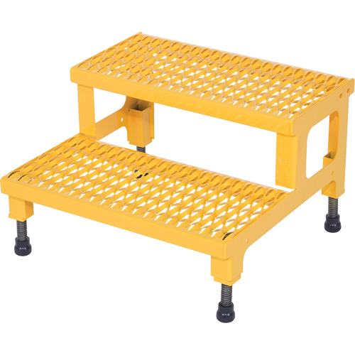 Adjustable Step-Mate Stand, 2 Step(s), 23-13/16" W x 22-7/8" L x 15-1/4" H, 500 lbs. Capacity Superchem Industries
