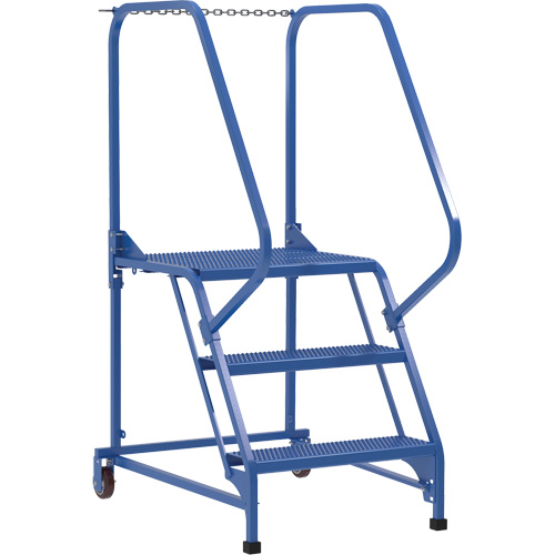 Maintenance Ladder, 3 Steps, 23-9/16" Step Width, 30" Platform Height, Steel Superchem Industries