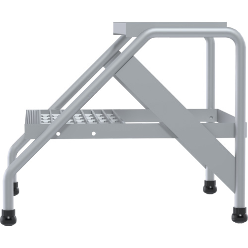 Aluminum Step Stand, 2 Step(s), 22-13/16" W x 24-9/16" L x 20" H, 500 lbs. Capacity Superchem Industries
