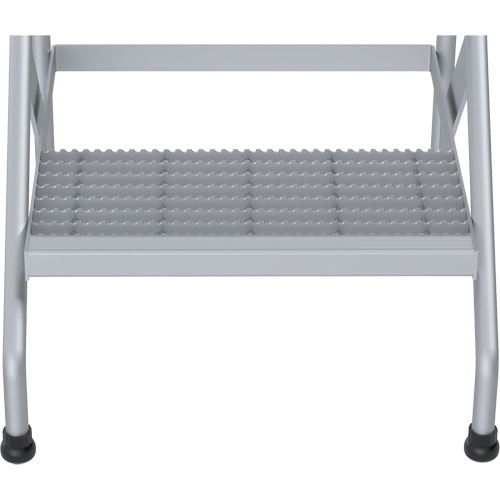 Aluminum Step Stand, 2 Step(s), 22-13/16" W x 24-9/16" L x 20" H, 500 lbs. Capacity Superchem Industries