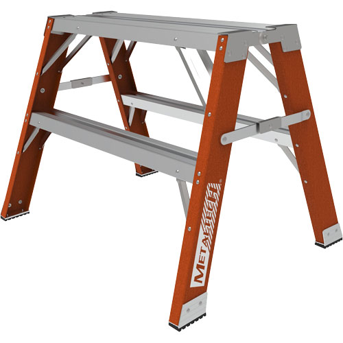 Buildman Step-up Workbench, 2' H x 33.5" W x 25.75" D, 300 lbs. Capacity, Fibreglass Superchem Industries