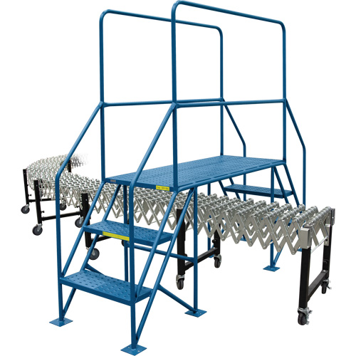 &eacute;chelles de liaison, 35-1/2" Port&eacute;e hors tout, 31-1/2" ha x 22" p, 22" Largeur de la marche Superchem Industries