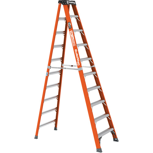 Step Ladder, 10', Fibreglass, 375 lbs. Capacity, Type 1AA Superchem Industries