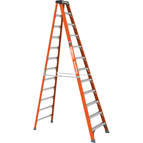 Step Ladder, 12', Fibreglass, 375 lbs. Capacity, Type 1AA Superchem Industries