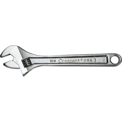 Crescent Adjustable Wrenches, 4" L, 1/2" Max Width, Chrome Superchem Industries