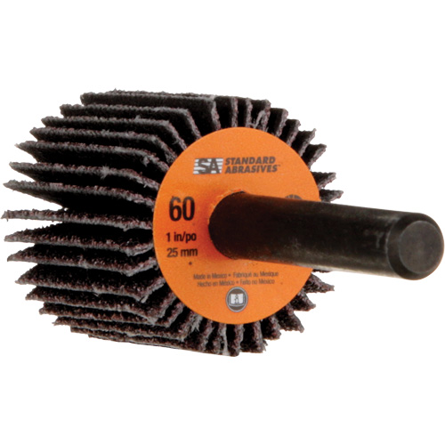 Standard Abrasives Flap Wheel, Aluminum Oxide, 60 Grit, 1" x 1" x 1/4" Superchem Industries