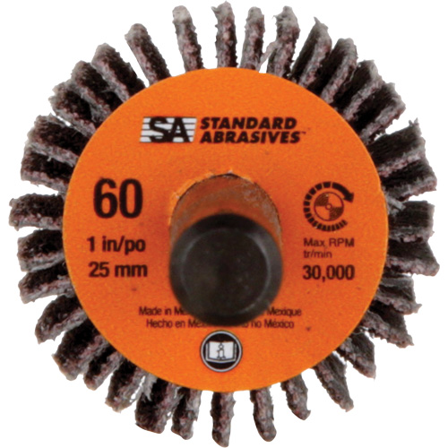 Standard Abrasives Flap Wheel, Aluminum Oxide, 60 Grit, 1" x 1" x 1/4" Superchem Industries