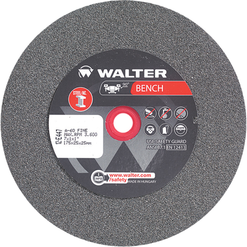 Bench Grinding Wheels, 7" x 1", 1" Arbor, 1 Superchem Industries