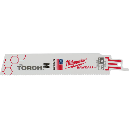 Lames The Torch Sawzall, Bim&eacute;tal, 14 Dents par pouce, 6" lo x 1" la Superchem Industries