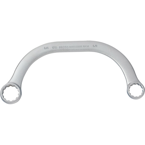 Box End Wrench, 12 Point, 5/8" x 3/4", 15° Offset, Plain Finish Superchem Industries