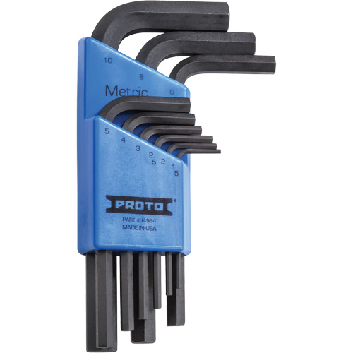 Short-Arm Hex Key Set, 9 Pcs., Metric Superchem Industries