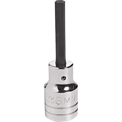 Socket Bit, Hex, 18 mm x 4" L, 1/2" Drive Superchem Industries