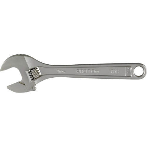 Adjustable Wrench With CLIK-STOP&reg;, 8" L, Plain Superchem Industries