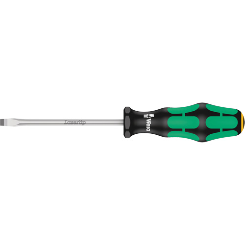 Tapered Slotted Screwdriver, 1/2", 10/1/2" L, Plastic Handle Superchem Industries