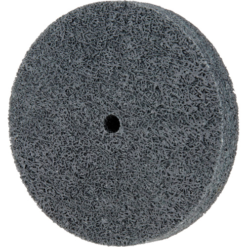 Meule homog&egrave;ne &agrave; faible densit&eacute; de s&eacute;rie 500 Standard Abrasives, 3" x 1/2", Arbre de 1/4", Grain de Fin, Carbure de silicium Superchem Industries