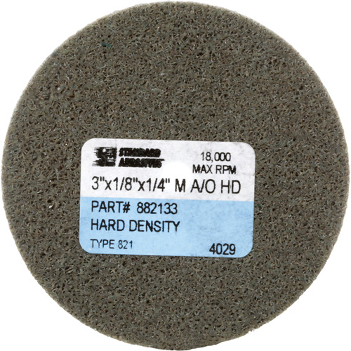 Standard Abrasives Unitized Wheel, 3" x 1/8", 1/4" Arbor, Medium Grit, Aluminum Oxide Superchem Industries