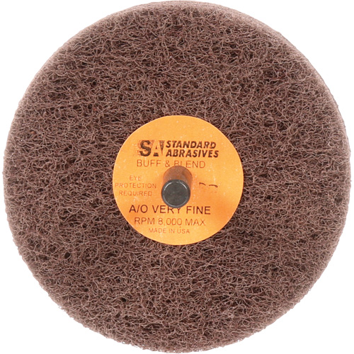 Standard Abrasives Buff & Blend Wheel, 3" Dia. x 3" W, 1/4" Arbor, Aluminum Oxide Superchem Industries