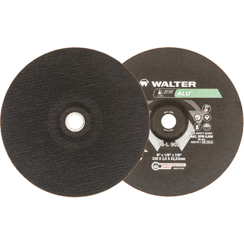 Depressed Centre Grinding Wheels - Aluminium Type 27, 9" x 1/8", 7/8" Arbor, Type 27 Superchem Industries