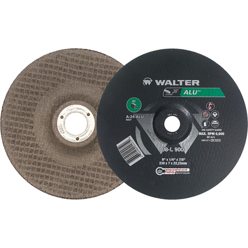 Aluminium Depressed Centre Grinding Wheels, 9" x 1/4", 7/8" Arbor, Type 27 Superchem Industries