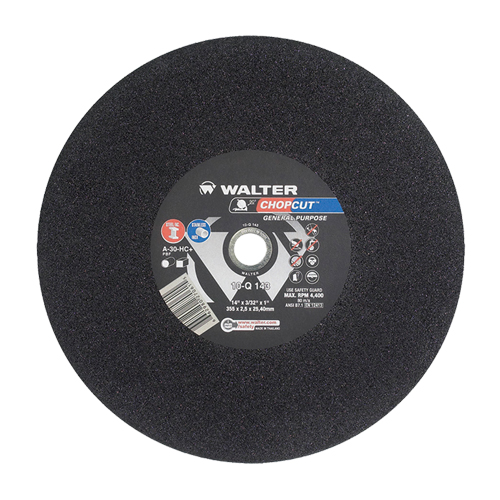 Chopcut Cut-Off Wheel, 14" x 3/32", 1" Arbor, Type 1, Aluminum Oxide, 4400 RPM Superchem Industries