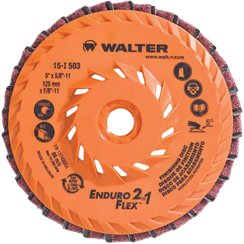 Enduro-Flex 2-in-1 Flap Disc, 5" x 5/8"-11, 80 Grit, Ceramic Superchem Industries