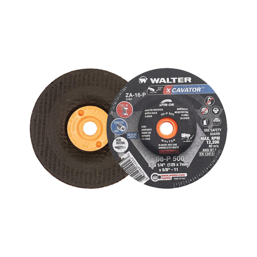 Meule XCAVATOR, 5" x 1/4", Arbre 5/8"-11, Zirconium, Type 27/27S Superchem Industries