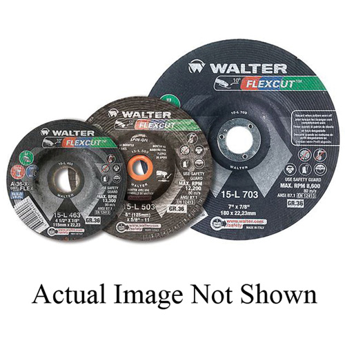 Meule FLEXCUT, 3", 36 Grain, Oxyde d'aluminium, 3/8", 20400 Tr/min, Type 29 Superchem Industries