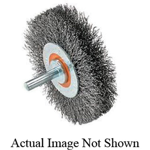 Mounted Crimped Wire Wheel, 3" Dia., 0.0118" Fill Superchem Industries