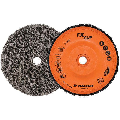 FX Cleaning Cup Disc, 5" Dia., Aluminum Oxide Superchem Industries
