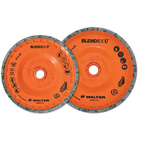 Blendex U Finishing Cup Disc, 4-1/2" Dia., Fine Grit, Silicon Carbide Superchem Industries