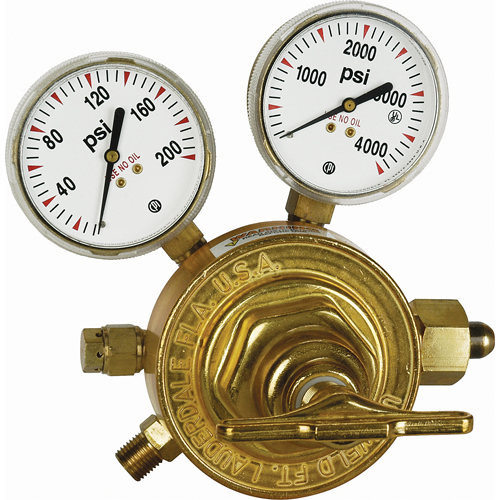 D&eacute;tendeur &agrave; simple d&eacute;tente de s&eacute;rie lourde, Oxyg&egrave;ne, Entr&eacute;e CGA540 Superchem Industries